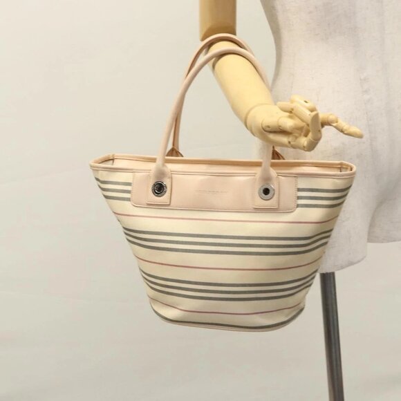 BURBERRY Hand Bag Canvas Beige Auth ti2859 - Picture 13 of 16